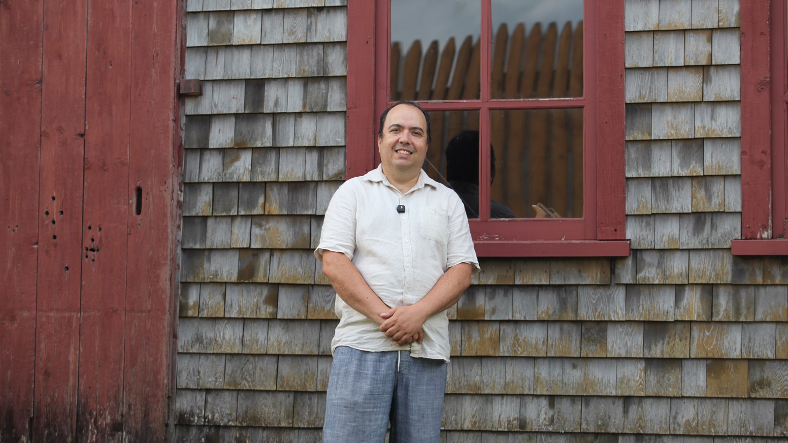 Mathieu Bélanger, bénévole au Vieux Moulin de Metgermettre-Nord de Saint-Aurélie