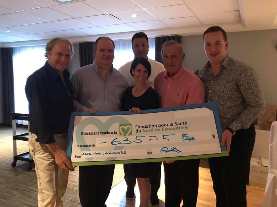 La famille Chalut remet 63 525 $ à la Fondation pour la Santé avec son Omnium de golf André-Chalut