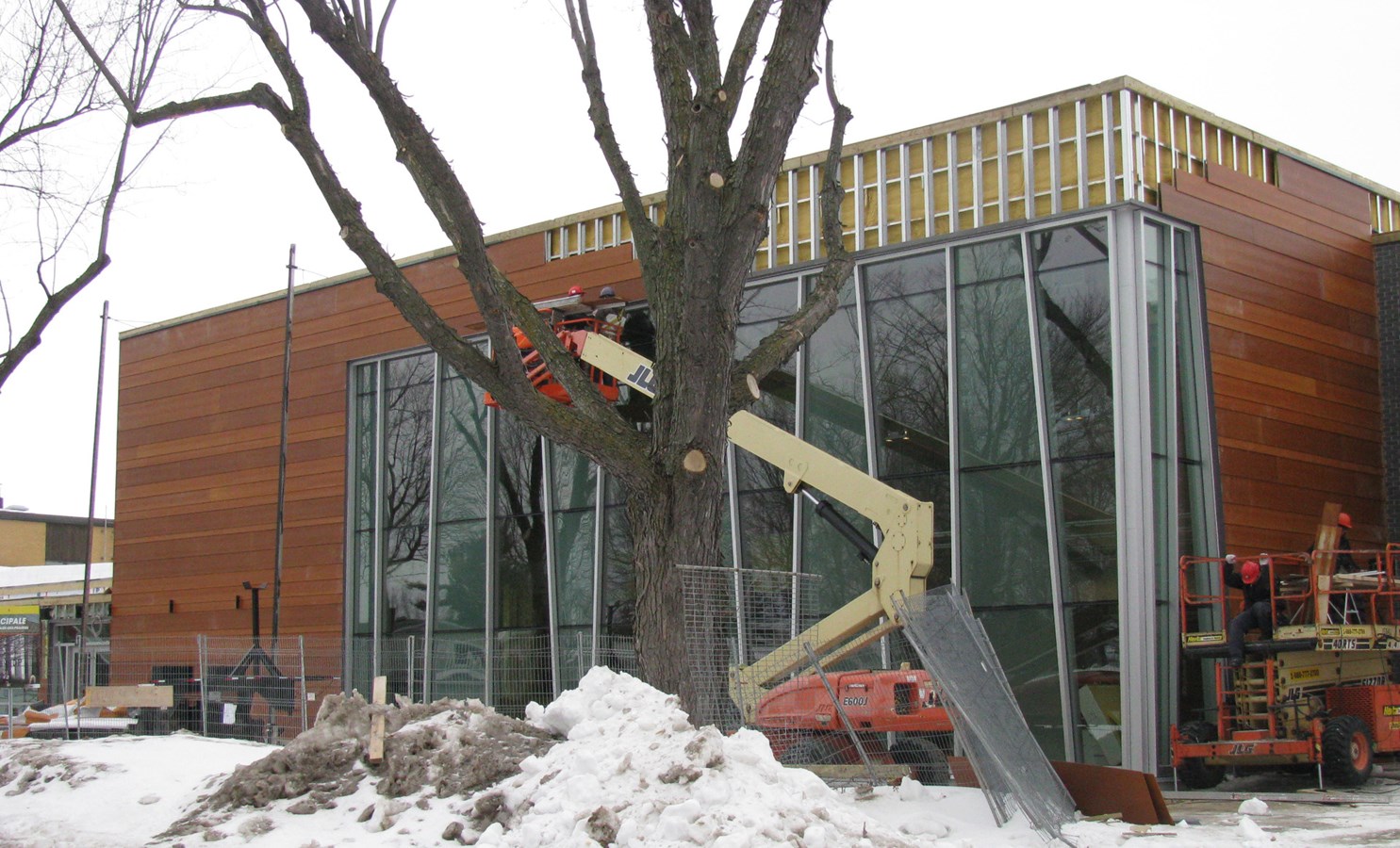 La bibliothèque en construction, en 2009.