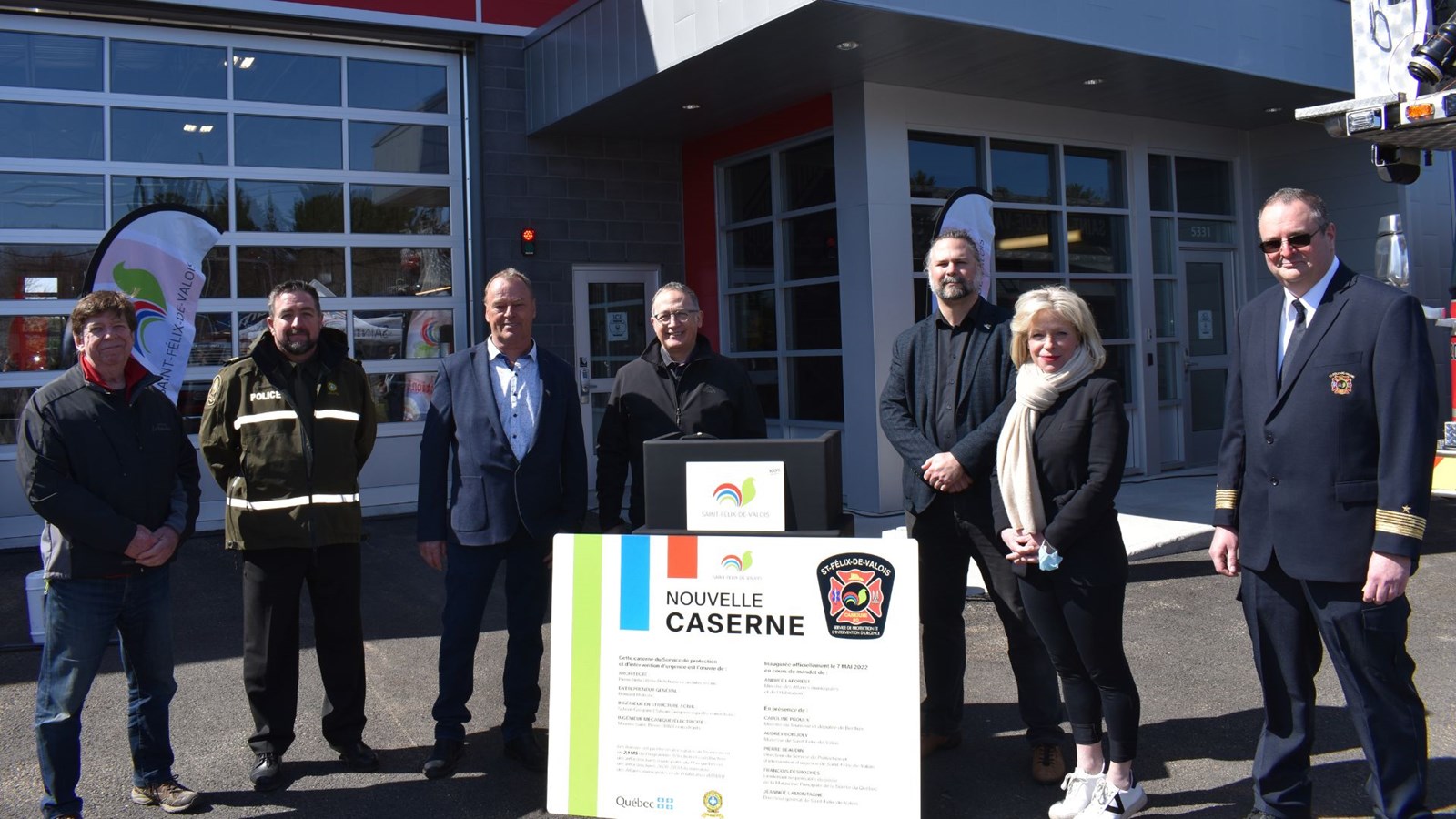 Inauguration de la caserne de Saint-Félix-de-Valois