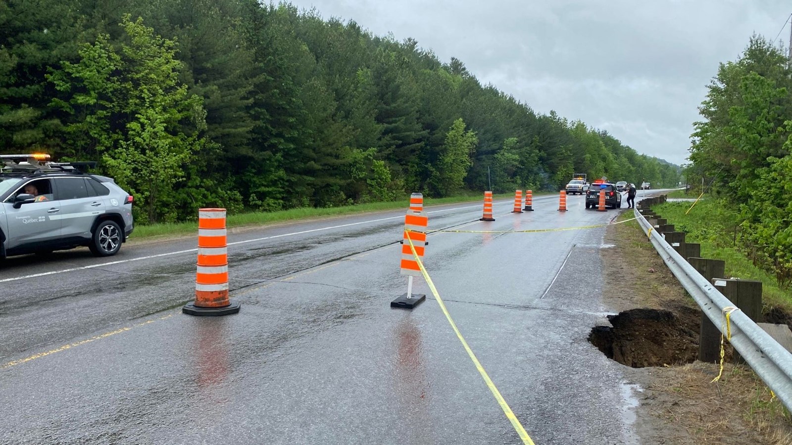 Entrave à la circulation sur le chemin de la Côte-du-Domaine