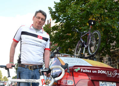 Cinq mois après sa greffe, il fait 25 kilomètres de vélo par jour