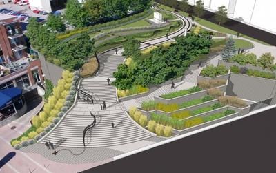 Réfection de la place du flambeau et escalier monumental : la Ville emprunte plus de 4 millions $