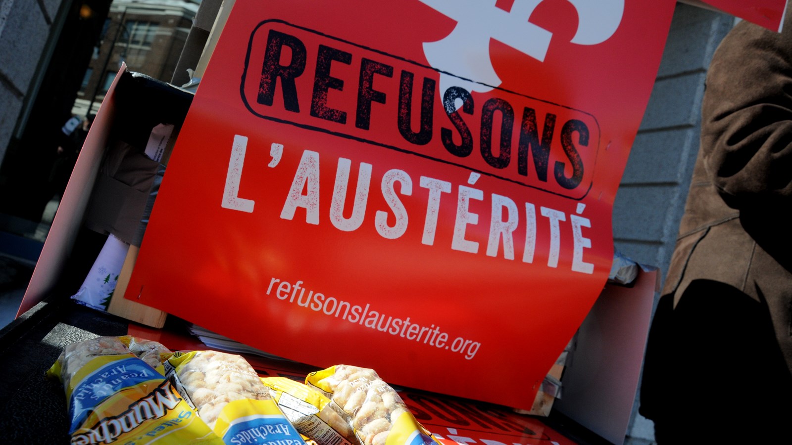 Une invitation à la marche contre l'austérité sous forme de manifestation