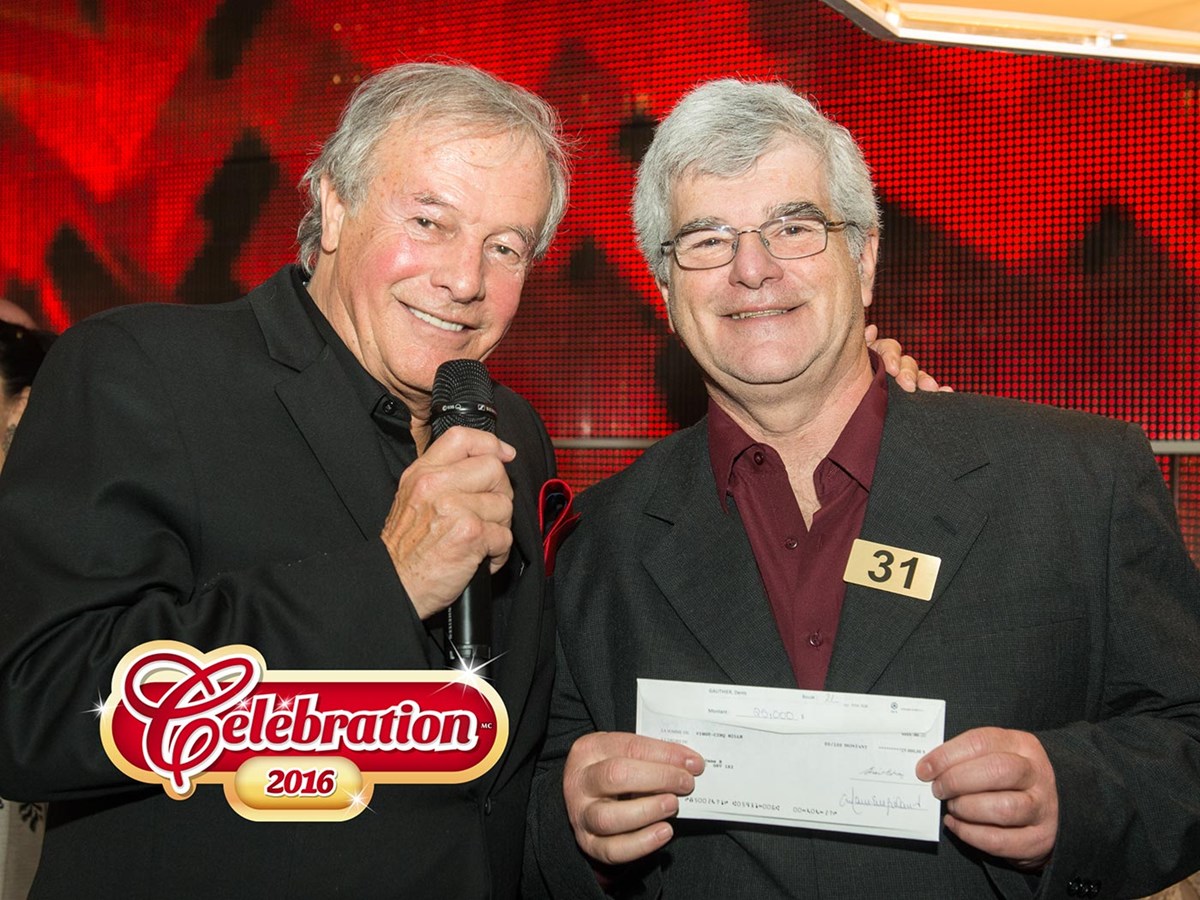 Célébration 2016 enrichit de 25 000 $ un résident de Trois-Rivières