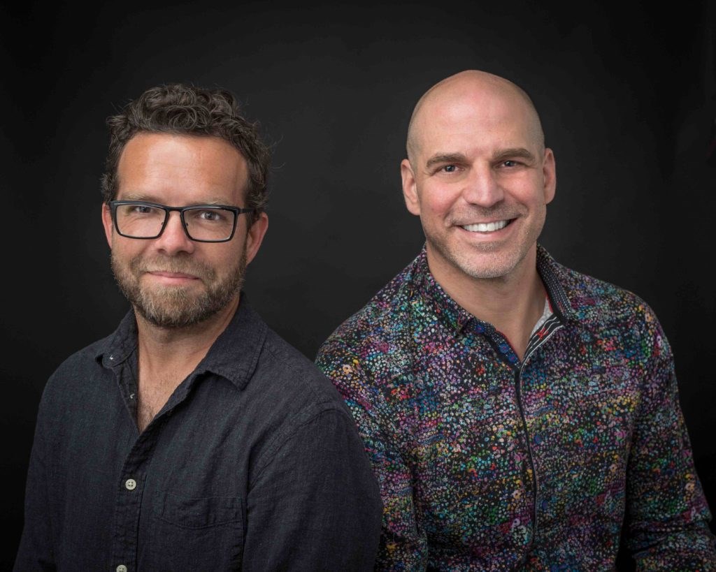 L’illustrateur Marc Bruneau et l'auteur François St-Martin.