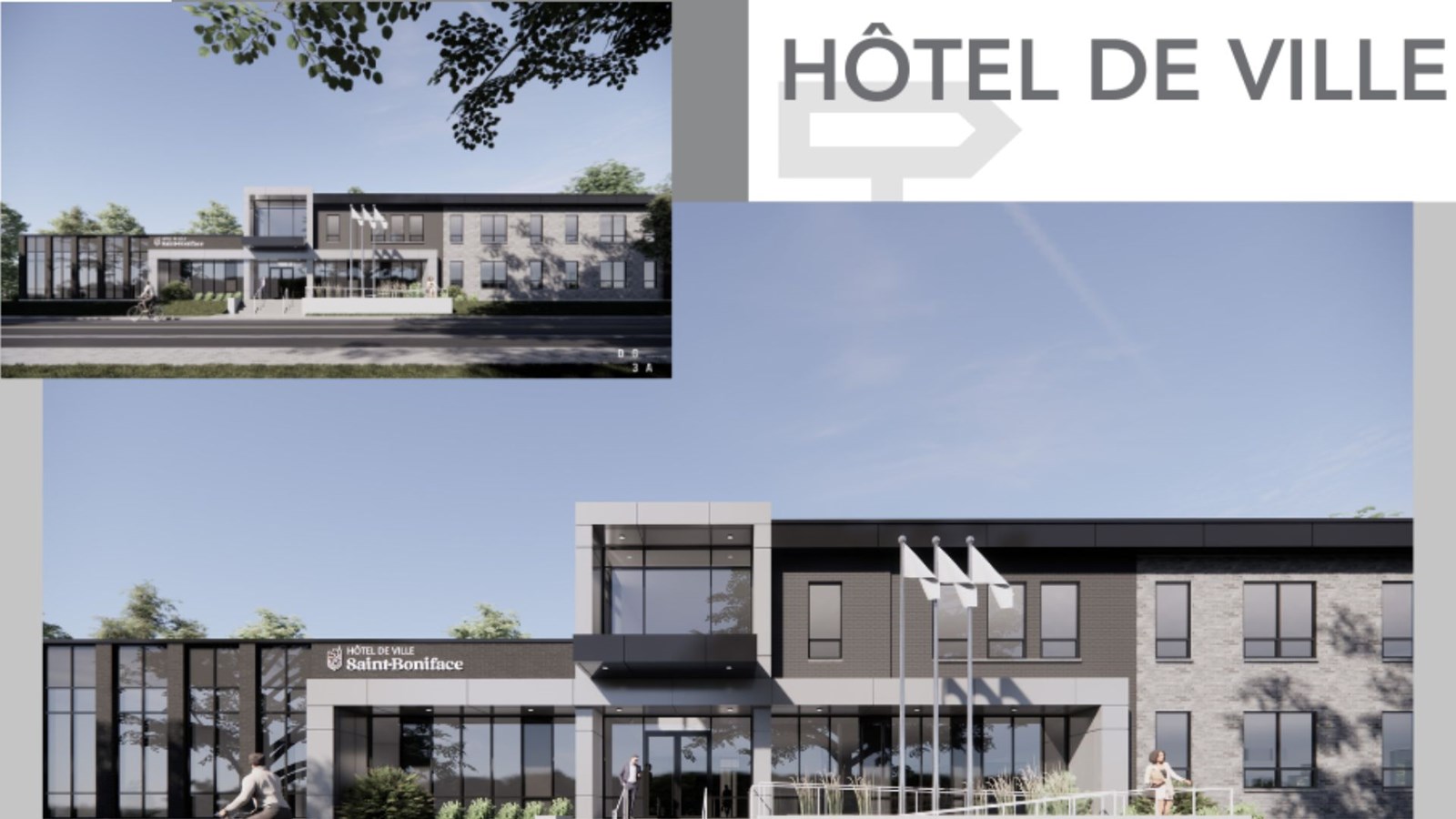Avancement des travaux de l'Hôtel de Ville de Saint-Boniface