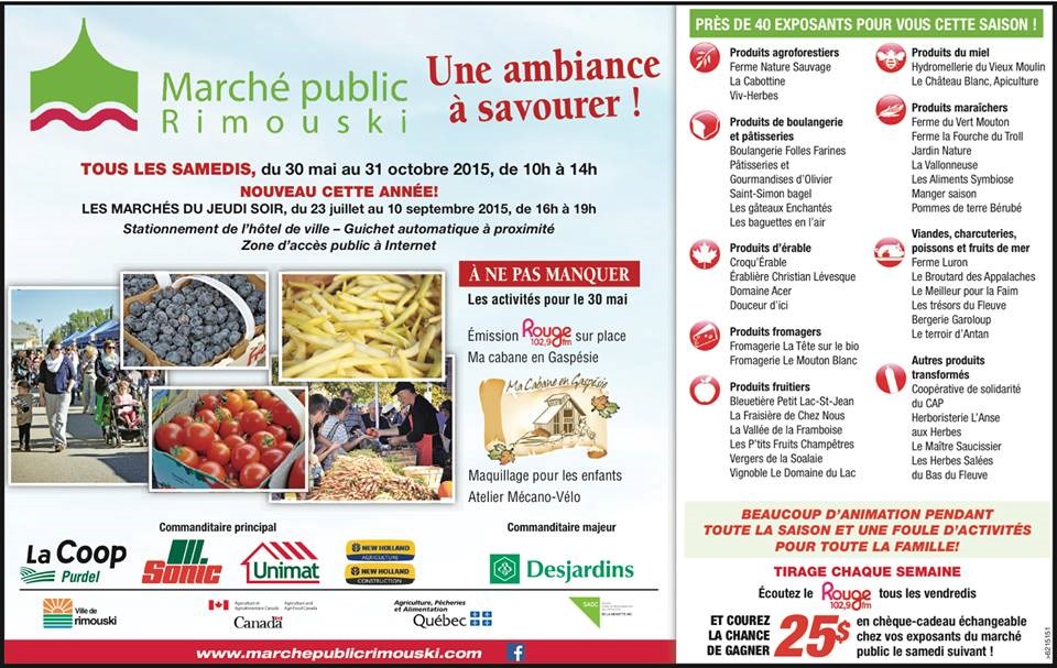 Le Marché public de Rimouski ouvre aujourd'hui