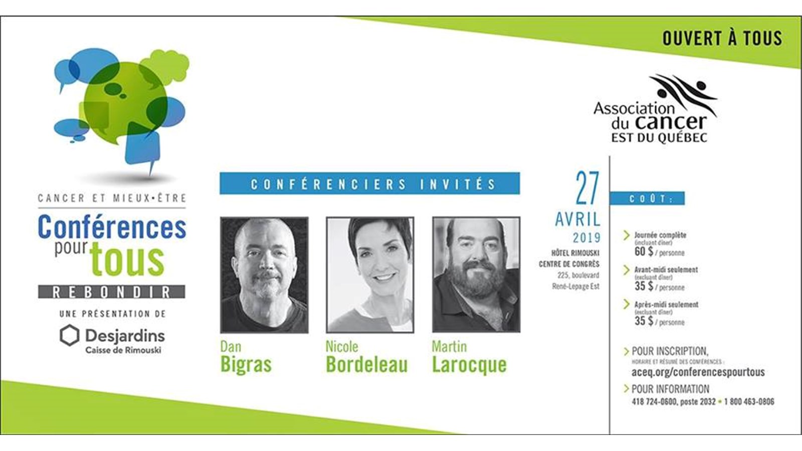 L’événement « Cancer et mieux-être : des conférences pour tous » présenté à guichets fermés