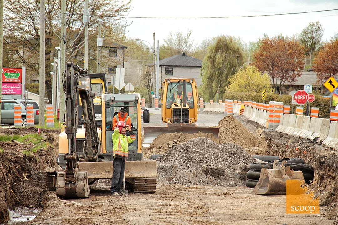 Travaux importants sur la route 338 à Les Coteaux