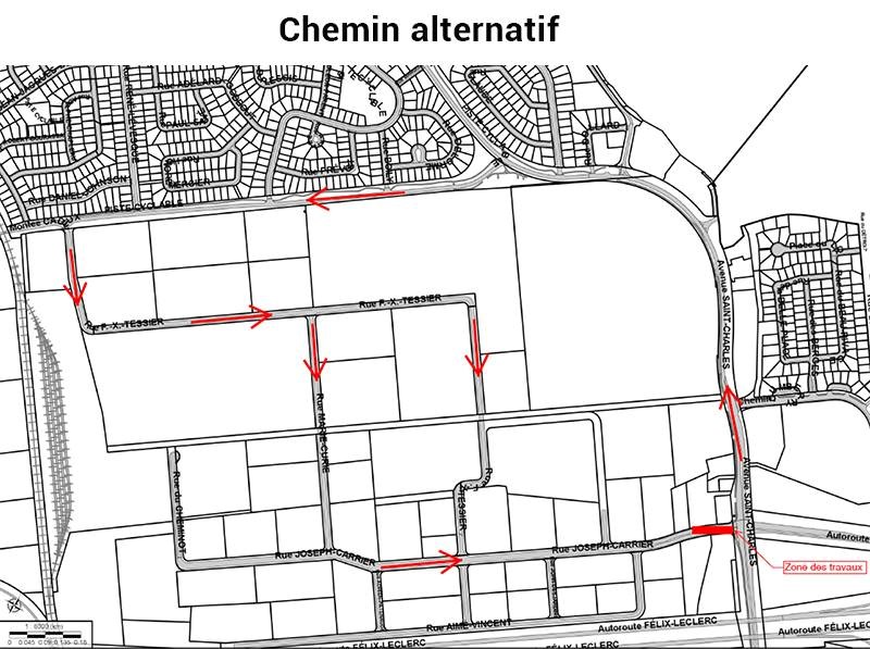 Des travaux seront à l'origine d'entraves sur les deux voies direction ouest, les 11 et 12 juillet, entre l'avenue Saint-Charles et la rue Aimé-Vincent.