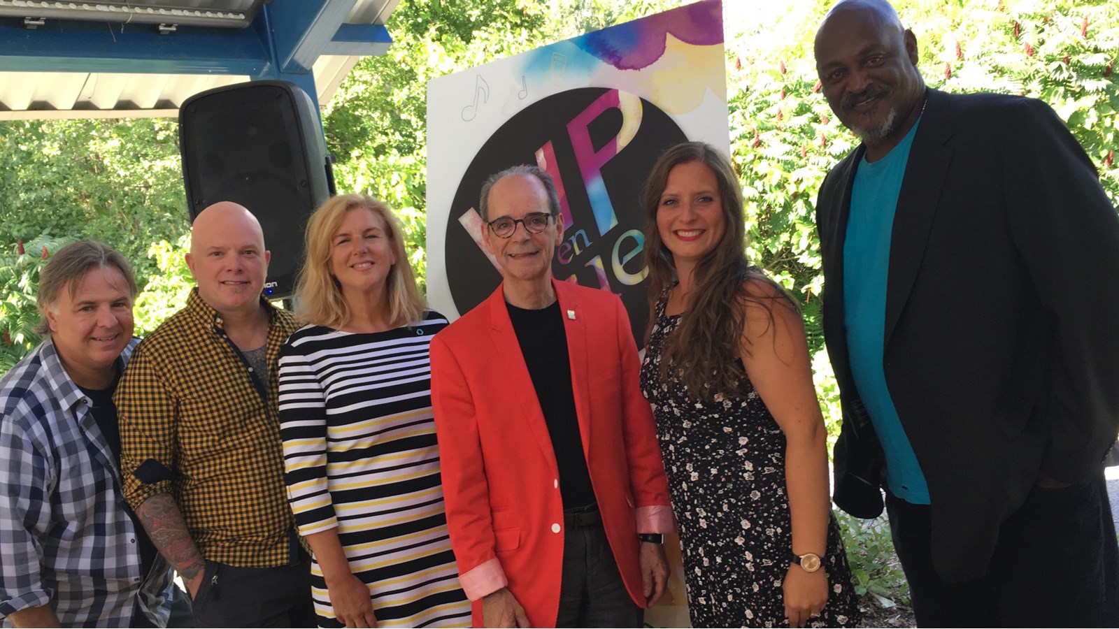 Martin Lachance, animateur, le cuisinier rebelle Antoine Sicotte, Chantal Miserany de Desjardins Vaudreuil-Soulanges, le maire Pierre Séguin, Ruth Damas et Brian Tyler convient les festivaliers en grand nombre le 14 septembre prochain.