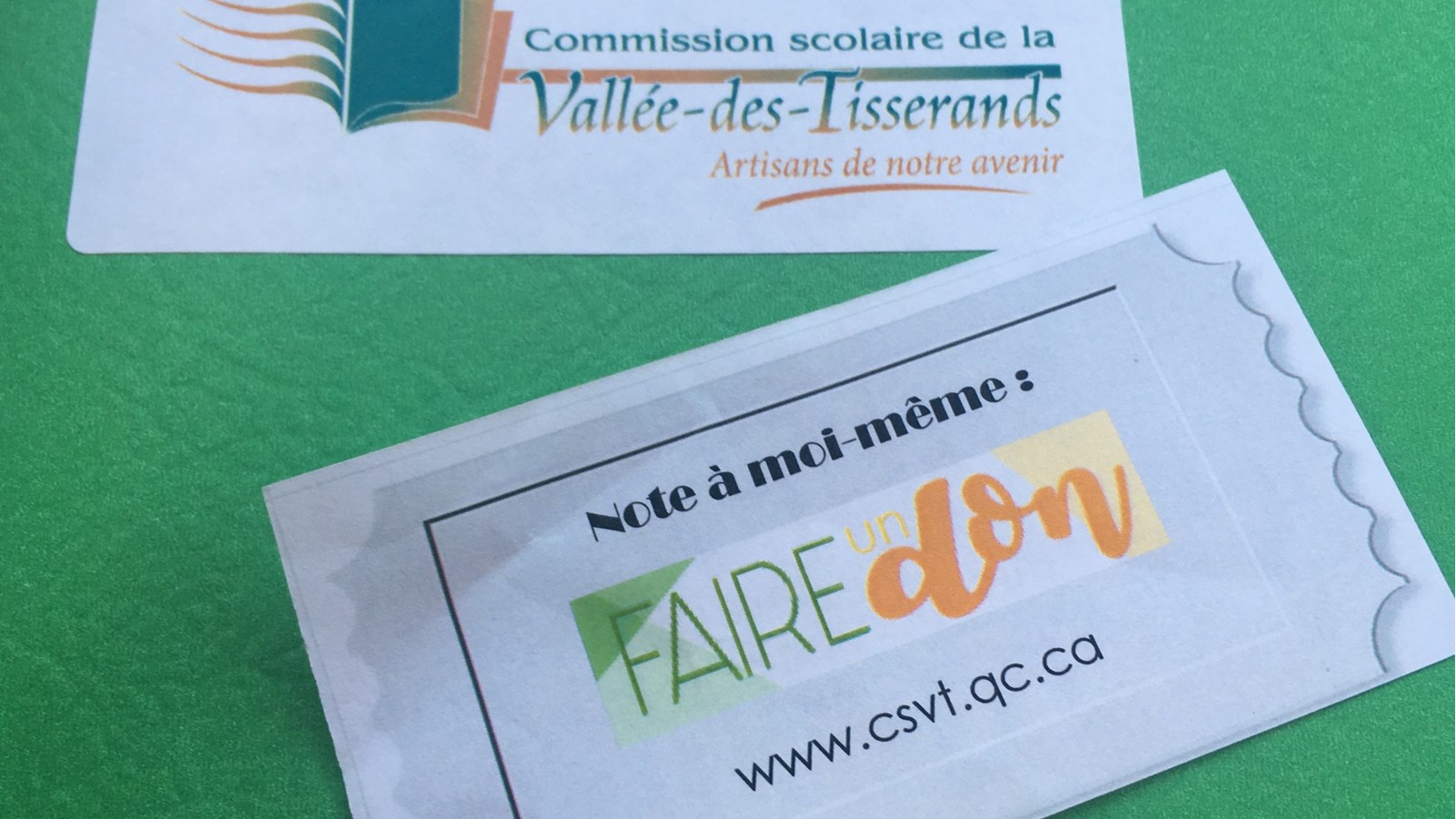 Une plateforme web pour soutenir financièrement les écoles de la CSVT