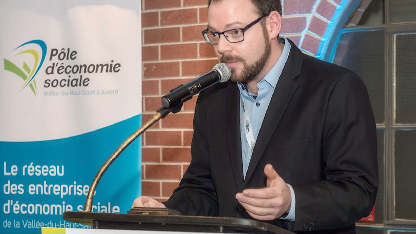 Le coordonnateur du Pôle d'économie sociale de la Vallée-du-Haut-Saint-Laurent, Olivier Doyle, était très heureux de lancer ce nouvel outil destiné aux jeunes de 16 à 35 ans du territoire.