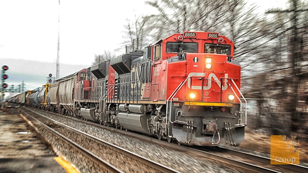 Ligne de chemin de fer du Canadien National à Les Coteaux