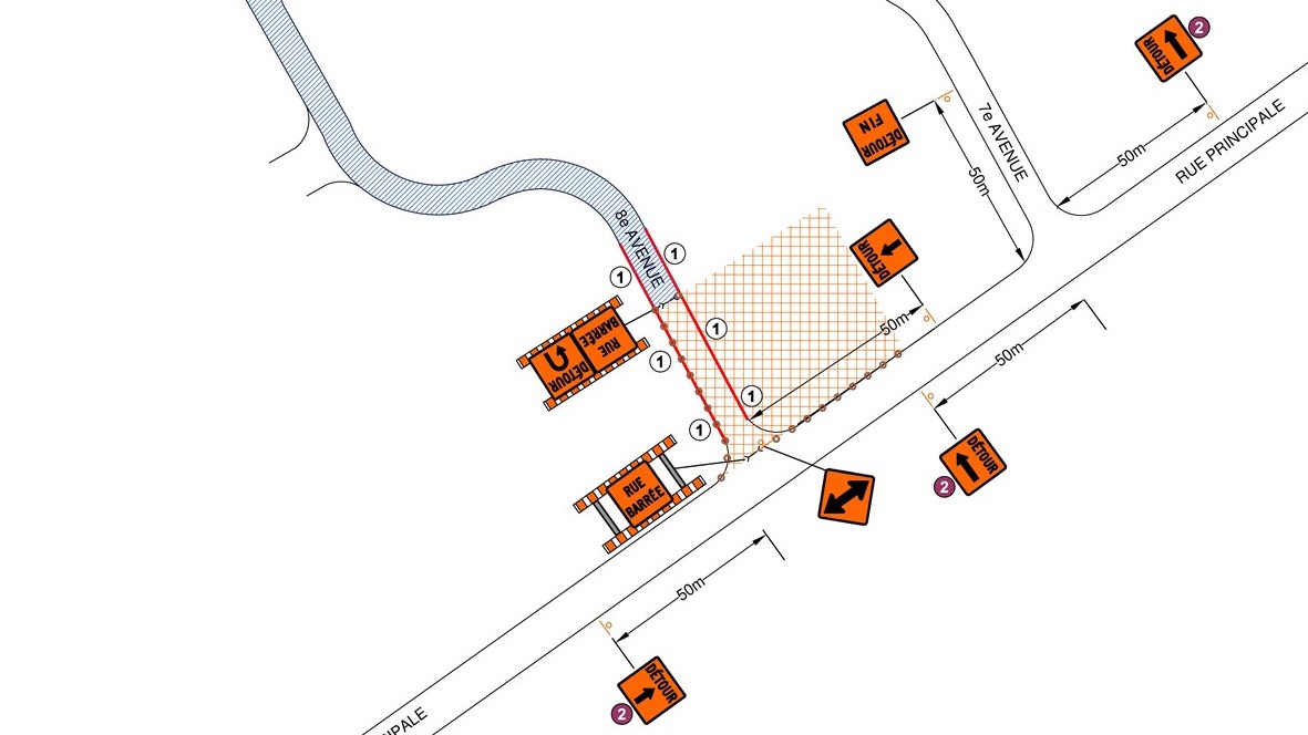 Fermeture temporaire de la 8e Avenue à Saint-Zotique