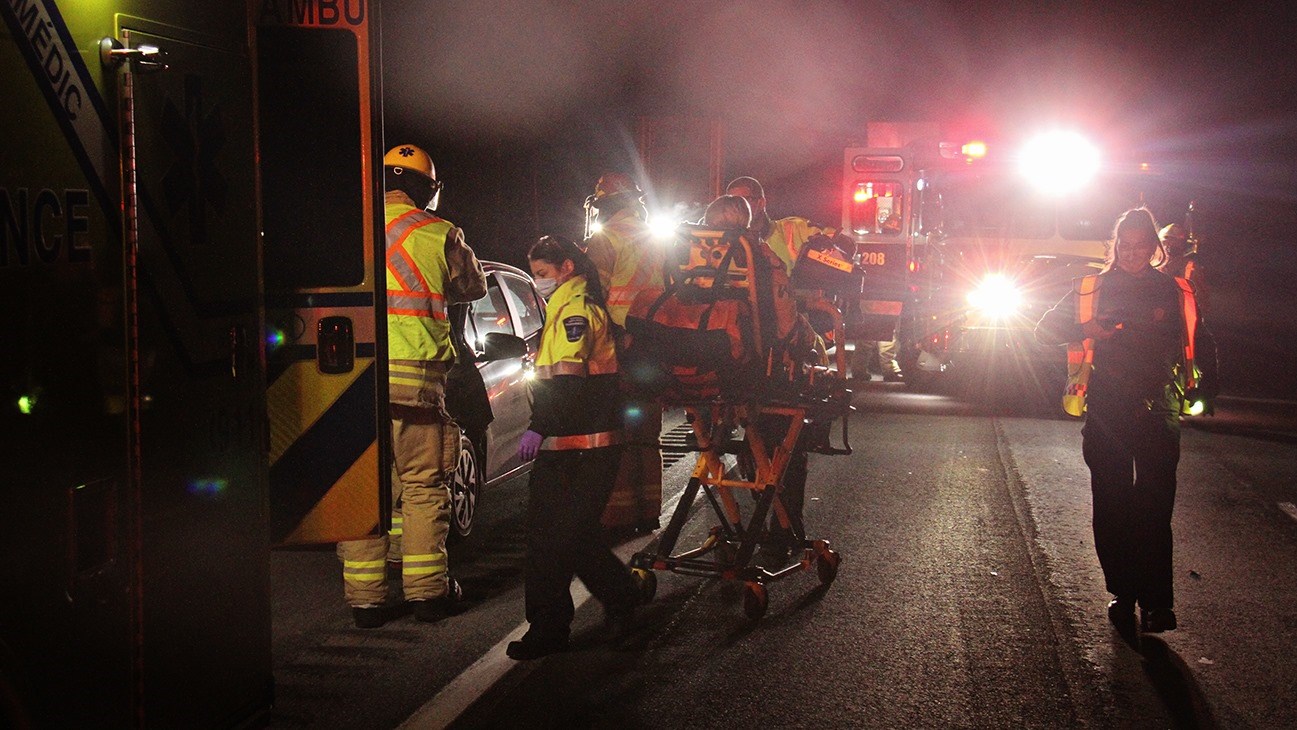 Accident impliquant une voiture et un chevreuil à Saint-Lazare