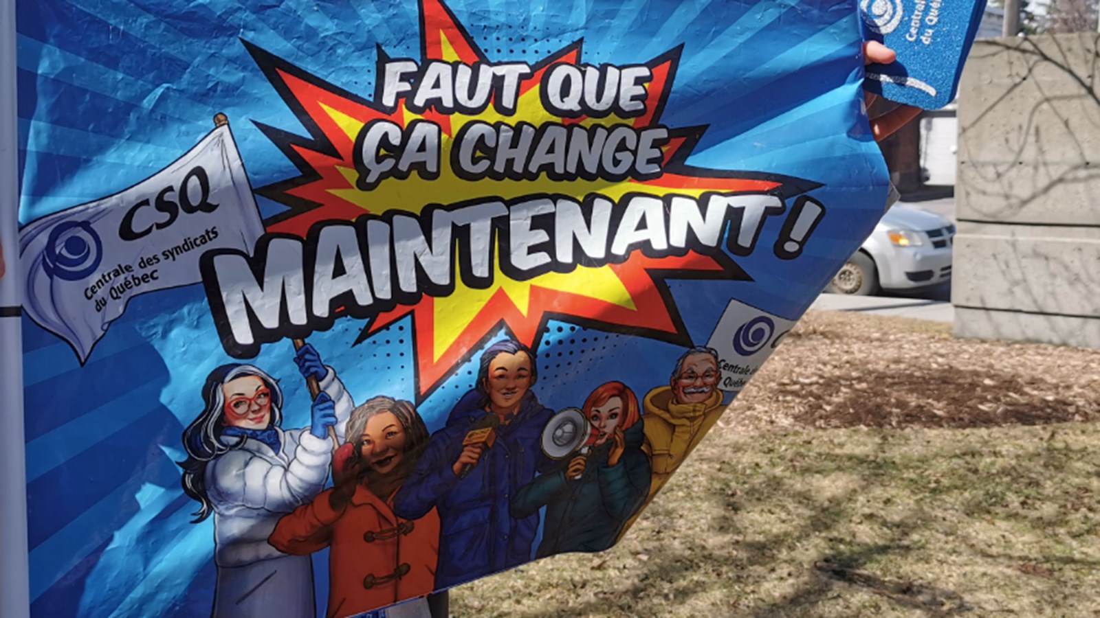 Une trentaine d'employés du Collège de Valleyfield sont en grève aujourd'hui