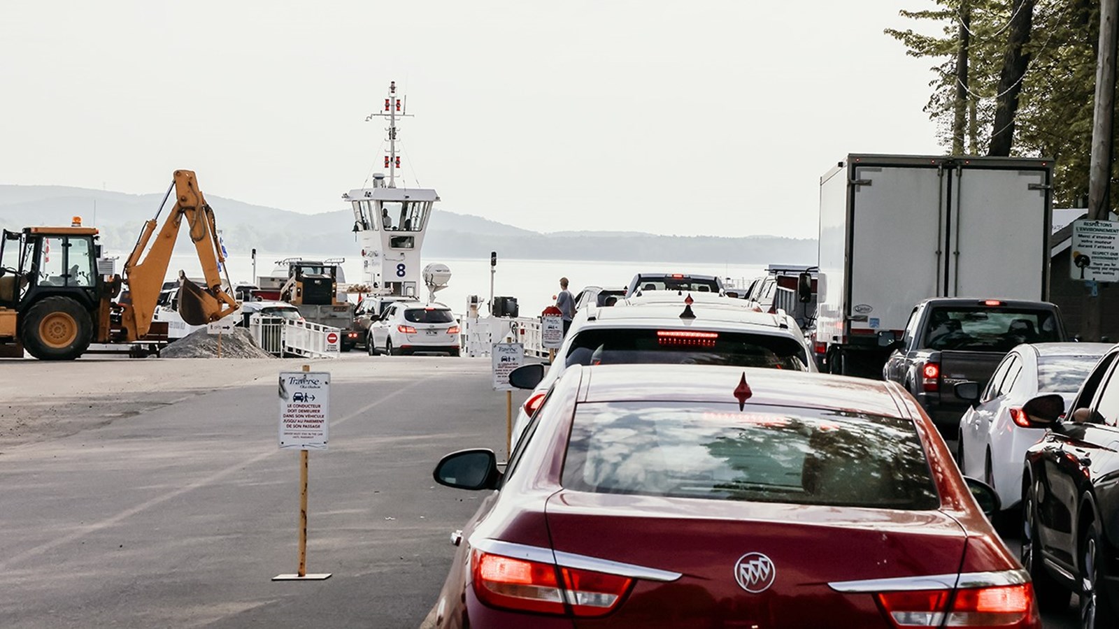 Même le traversier Hudson / OKA était achalandé plus tôt ce matin