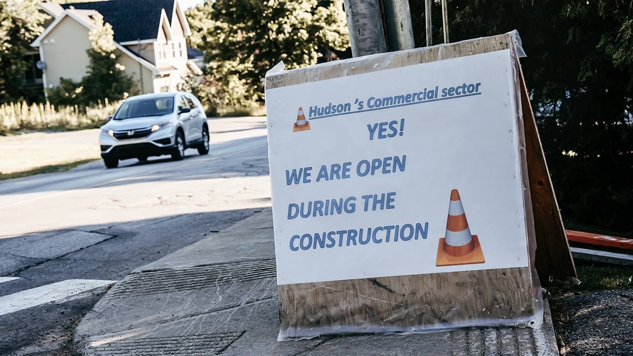 Signalisation qui laisse perplexe à Hudson