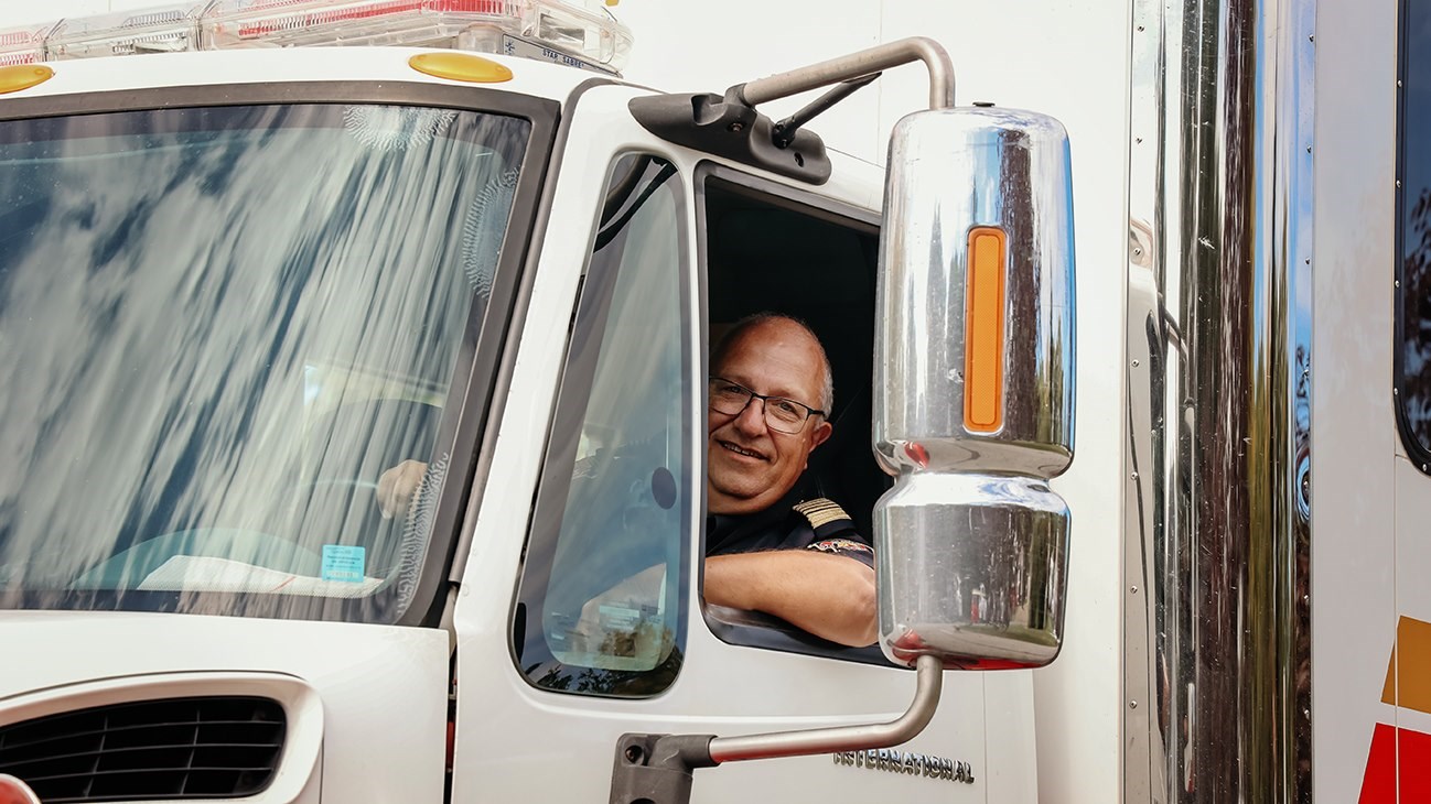 Une parade des pompiers de moins grande envergure, mais tout aussi emballante