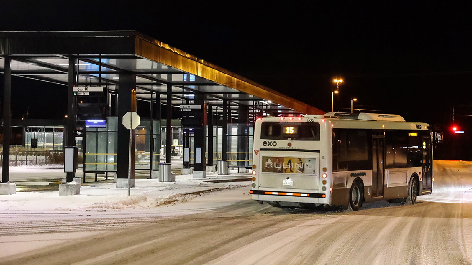Même le terminus de Vaudreuil-Dorion, situé sur le boulevard de la Gare, était désert hier soir