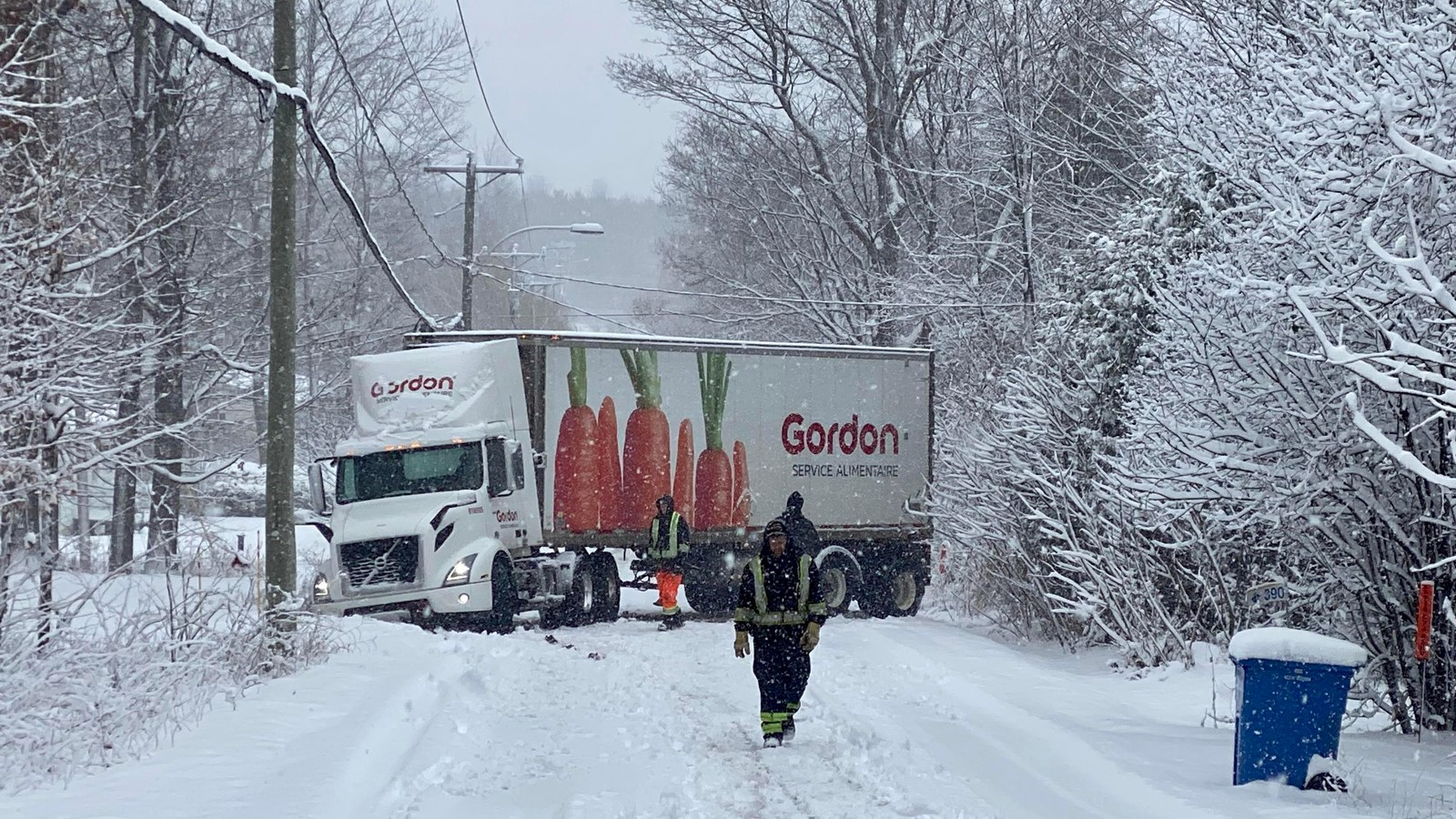 Circulation difficile dans la montagne de Rigaud