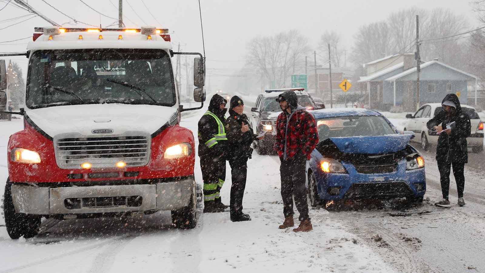La région a reçu près de 10 centimètres de neige aujourd'hui