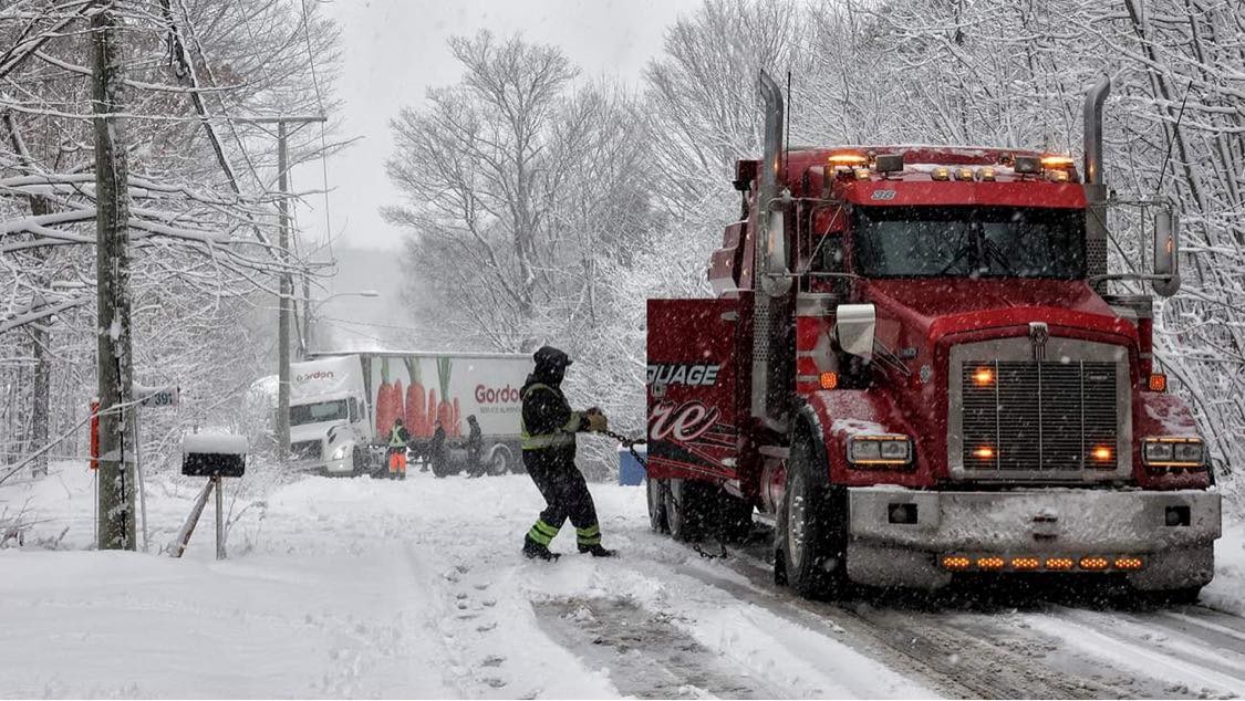 La région a reçu près de 10 centimètres de neige aujourd'hui