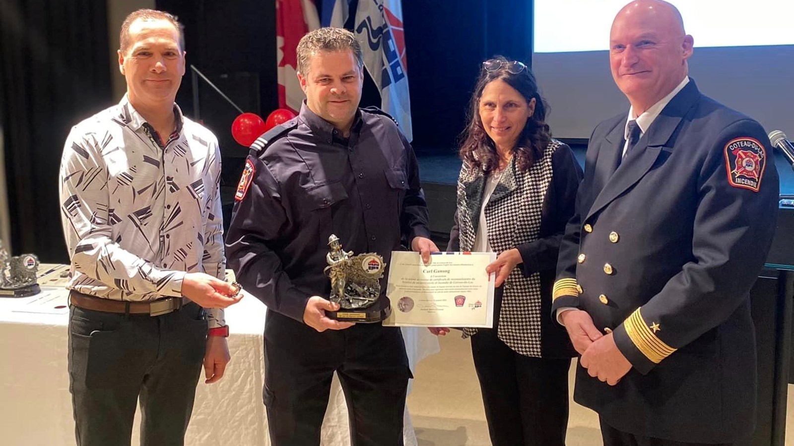 Le capitaine Ganong cumule 20 ans de service au sein du Service de sécurité incendie de Coteau-du-Lac