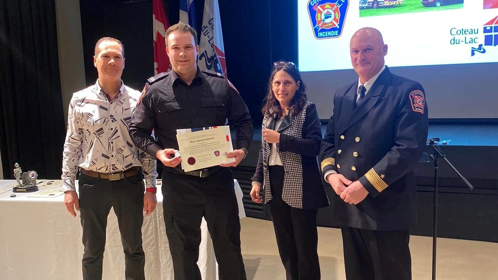 Le lieutenant Dawson cumule 5 années de service au sein du Service de sécurité incendie de Coteau-du-Lac