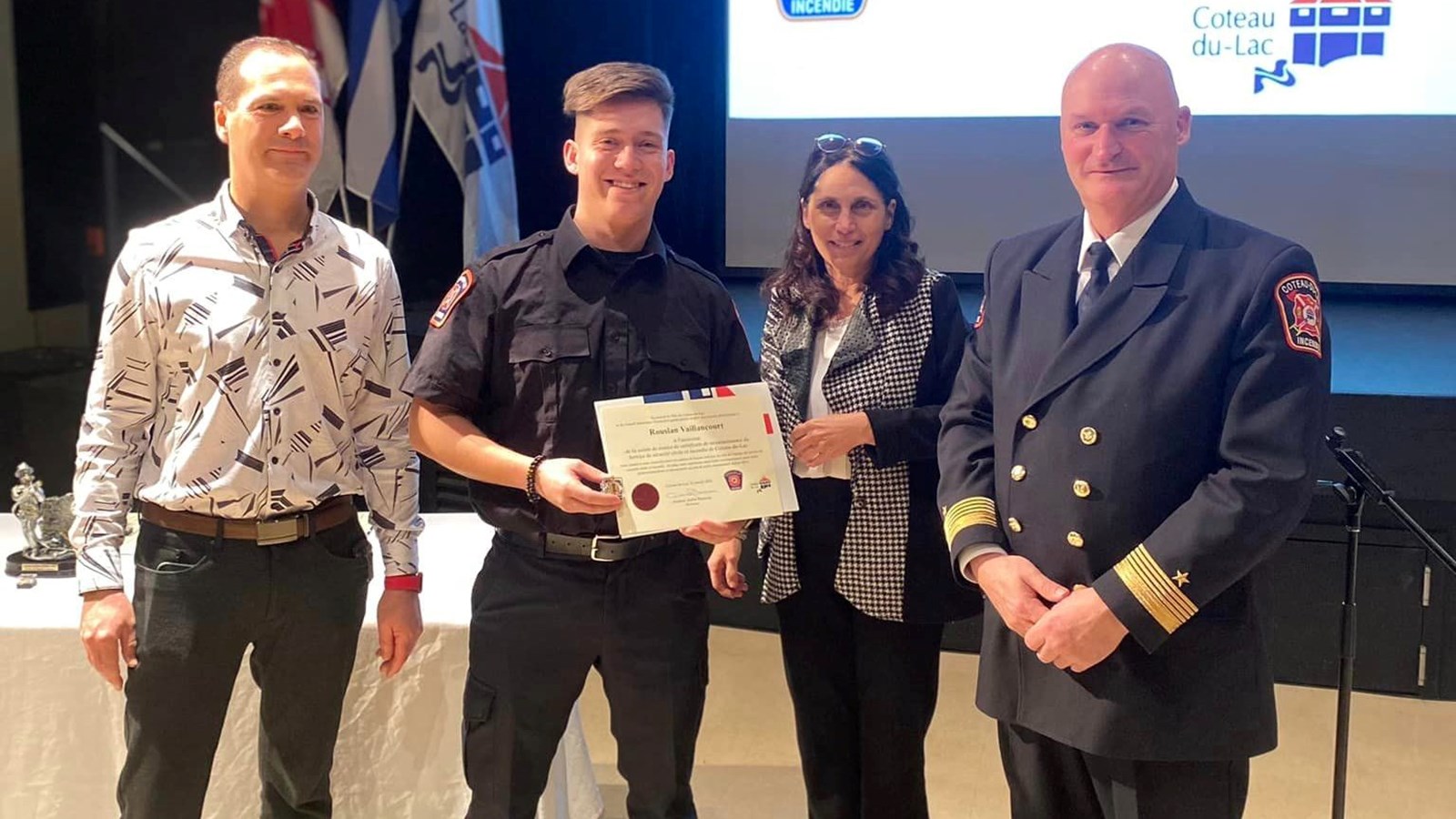 Le pompier Vaillancourt cumule 5 années de service au sein du Service de sécurité incendie de Coteau-du-Lac