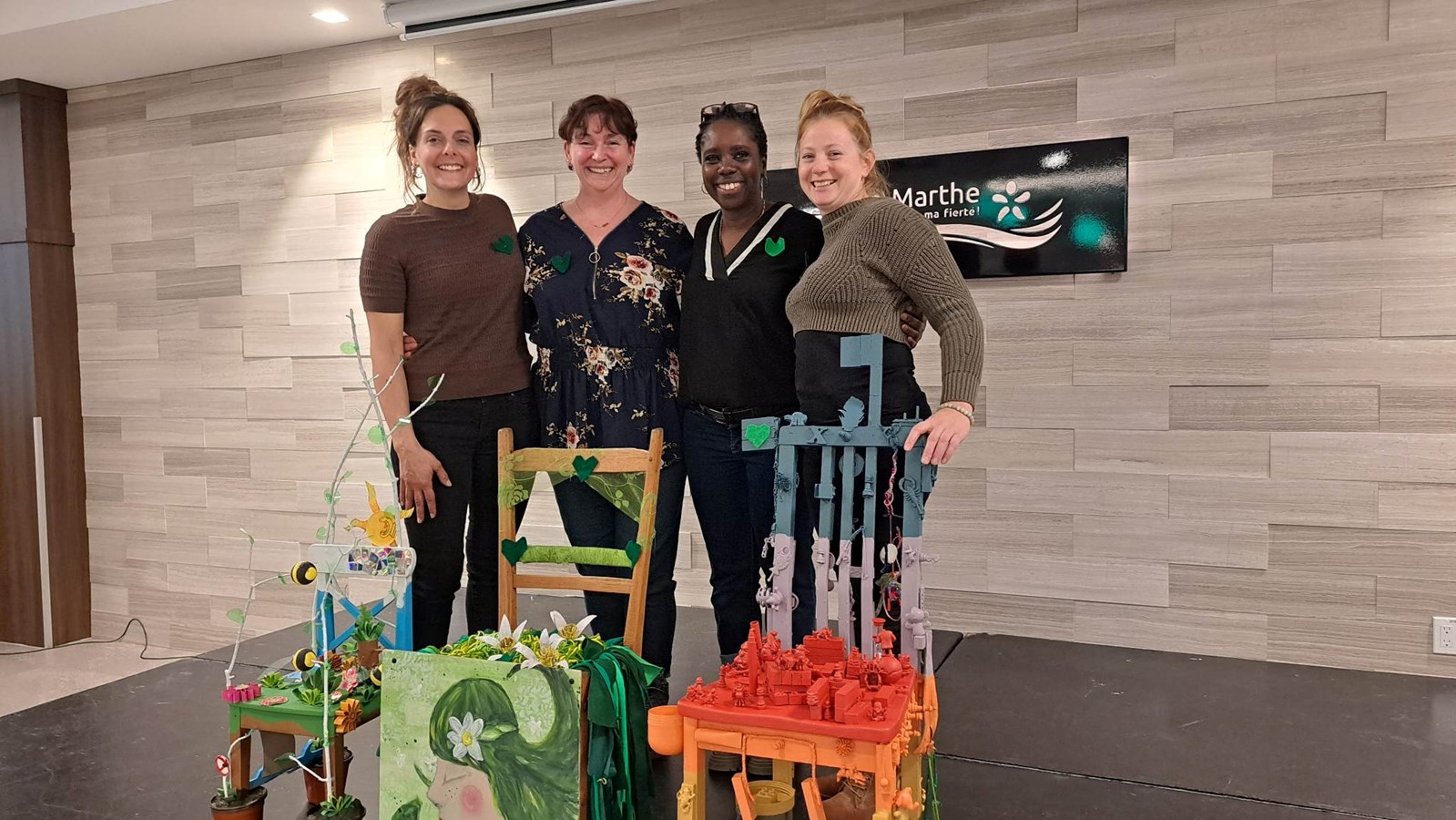 Le projet est une initiative des Mères au front de Vaudreuil-Soulanges. De gauche à droite, on retrouve: Marilou Lacasse, Gaétane Gagnier, Christine Dandurand et Nathalie Paquette