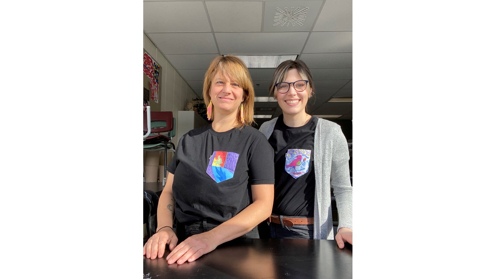 Les enseignantes Joëlle Couturier et Joëlle Proulx