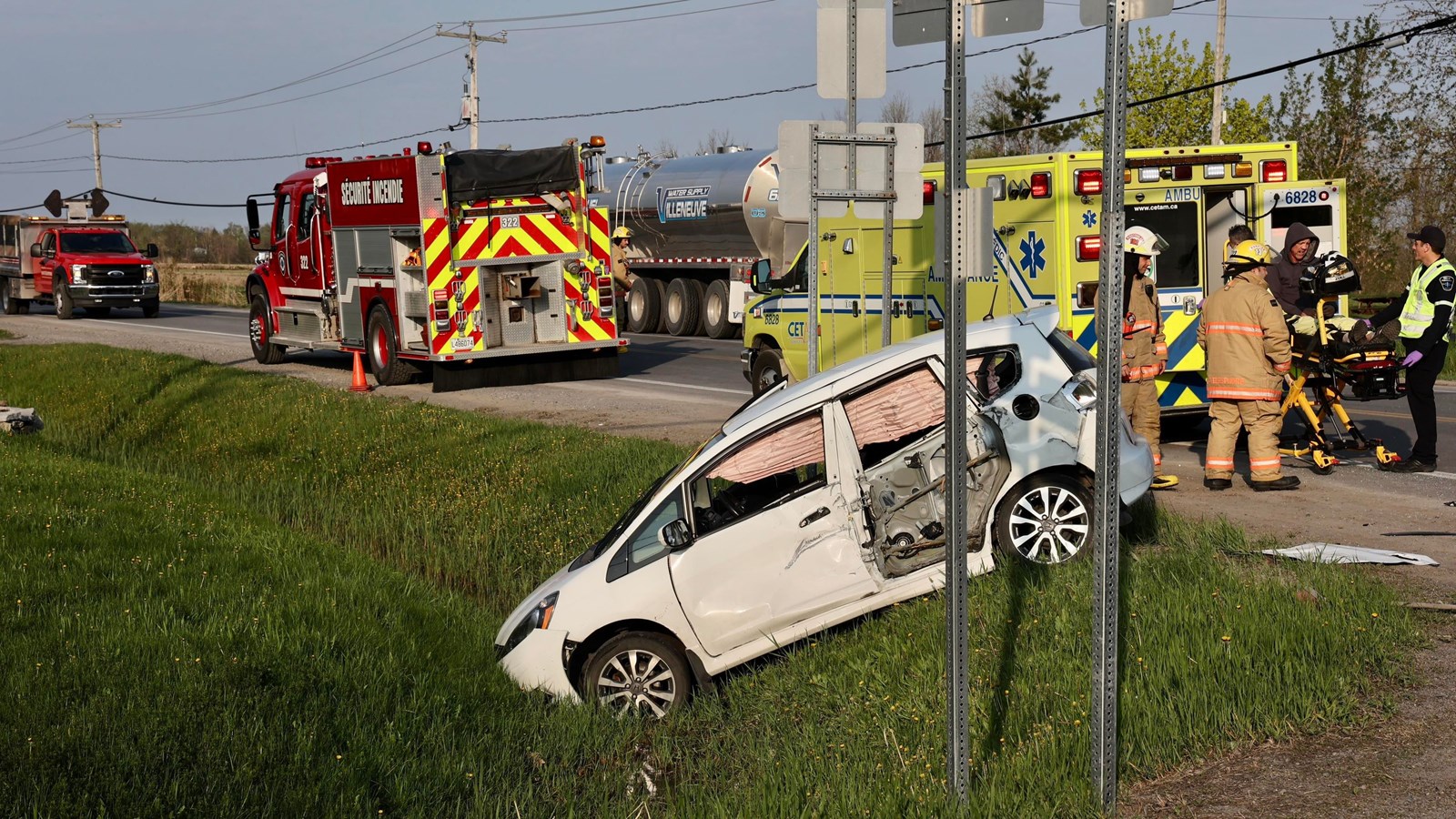 Un blessé dans une collision à Saint-Télesphore
