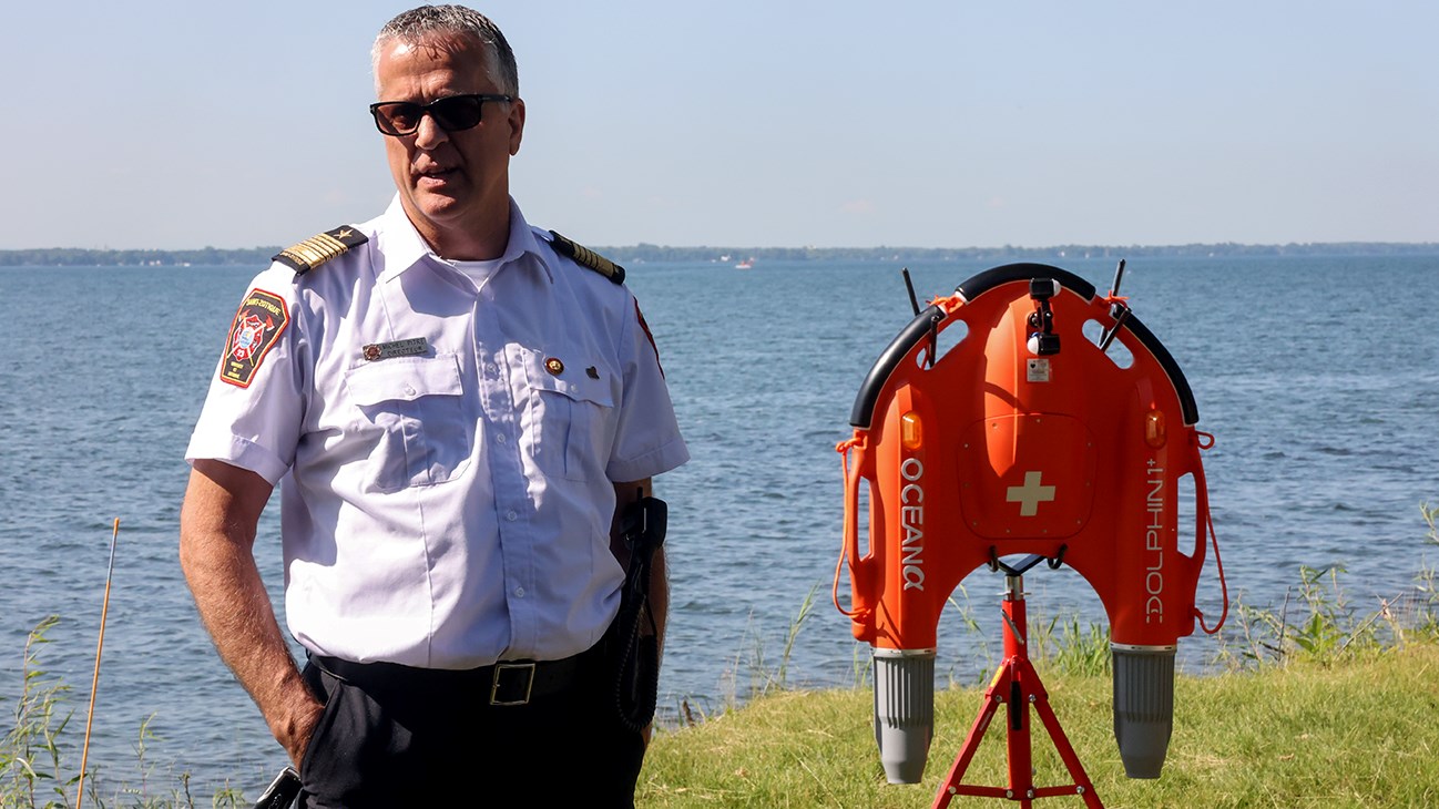 Michel Pitre, directeur du Service de sécurité incendie s'est dit impressionné par le nouvel outil