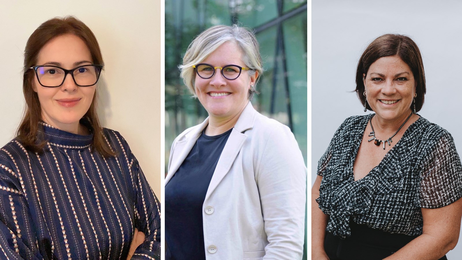 De gauche à droite, on retrouve:  Mihaela Dragan, Elsa Laflamme et Lyne Desjardins 