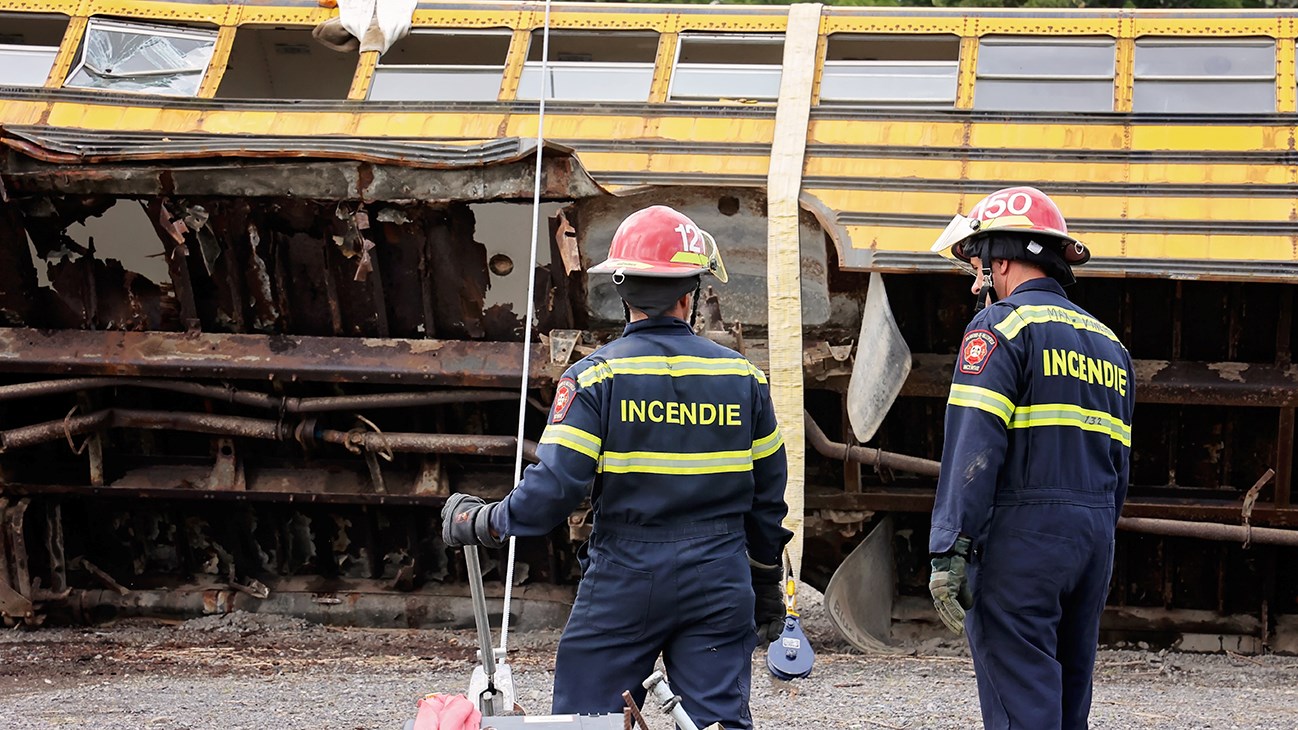 The fire departement Pincourt/ Notre-Dame-de-l'Île-Perrot hosts a unique specialized training course
