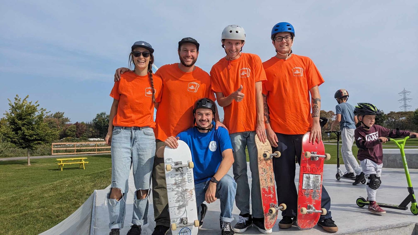 La gang des Toasters animait la journée spéciale d'inauguration et de « Jam Skate » de ce samedi
