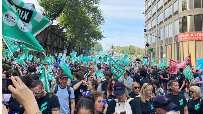 Le Syndicat de Champlain à la manifestation historique du Front commun