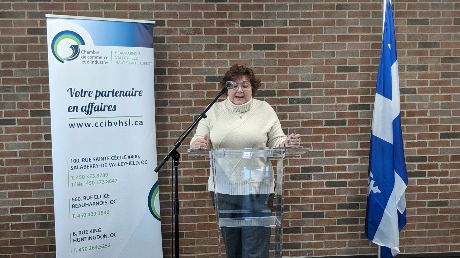 Pierre Fitzgibbon de passage à Beauharnois pour jaser hydroélectricité