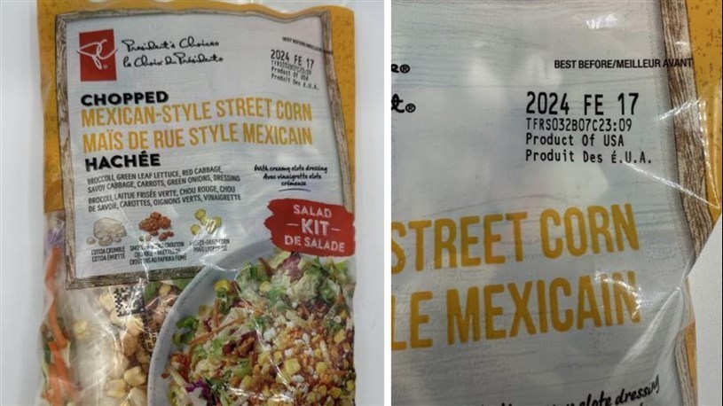 Two salad kits recalled by the Canadian Food Inspection Agency