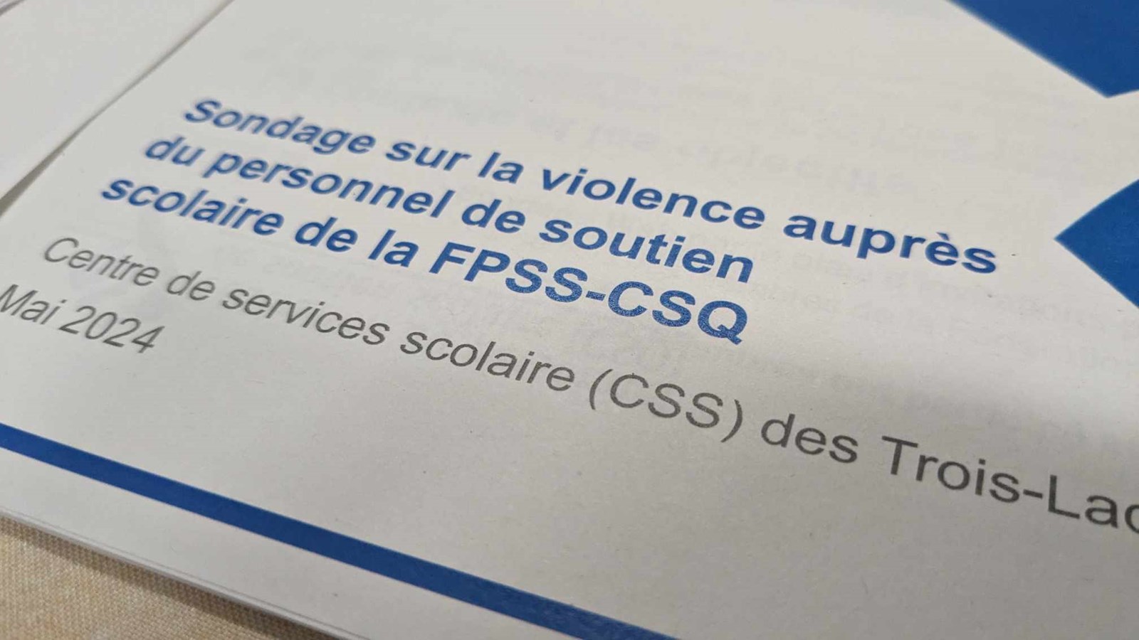 Violence en milieu scolaire: 35% du personnel de soutien du CSSTL a subi de la violence physique