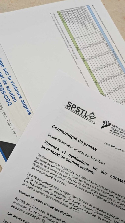 Violence en milieu scolaire: 35% du personnel de soutien du CSSTL a subi de la violence physique