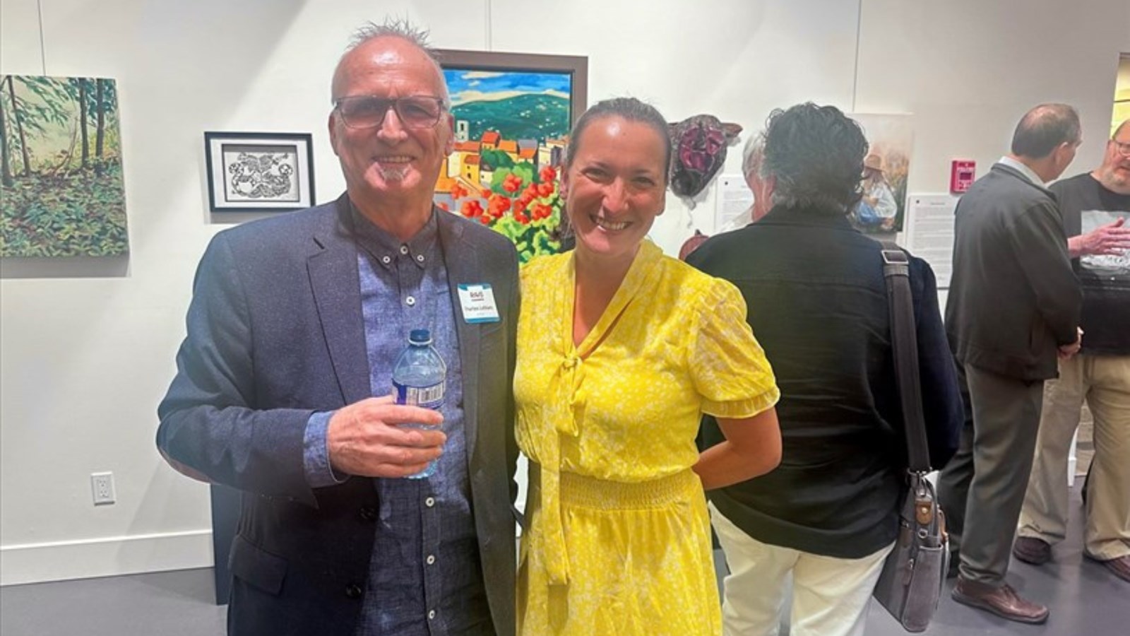 Charles Leblanc, artiste, avec Maryline Picard, députée de Soulanges