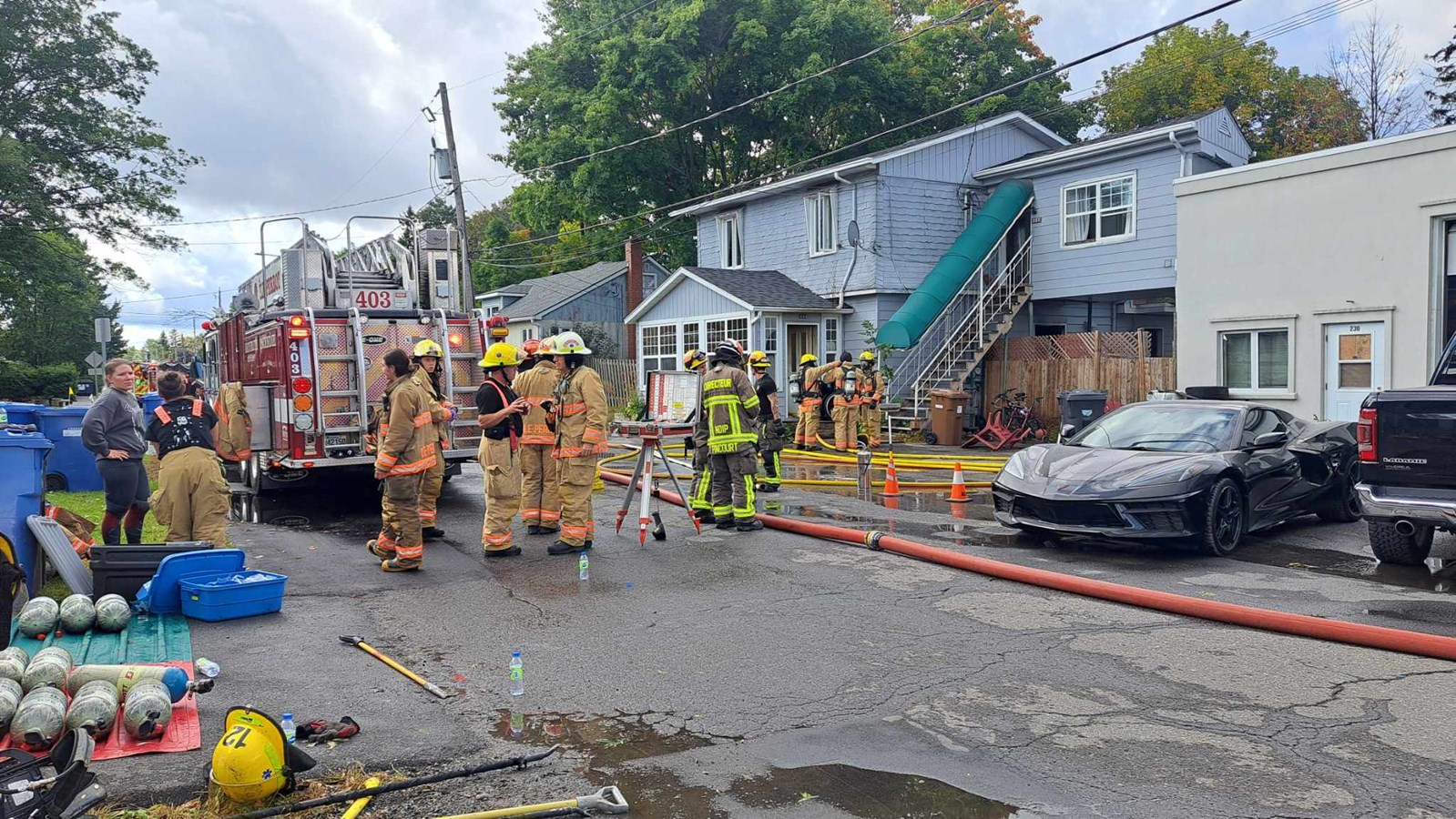 Incendie sur la 7e Avenue à L'Île-Perrot