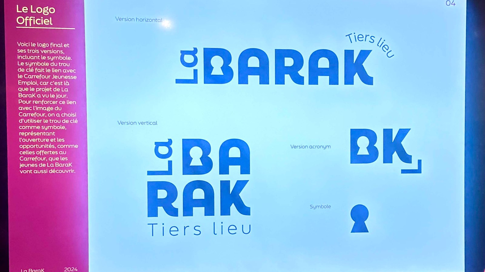 Voici une partie du travail final réalisé sur le logo
