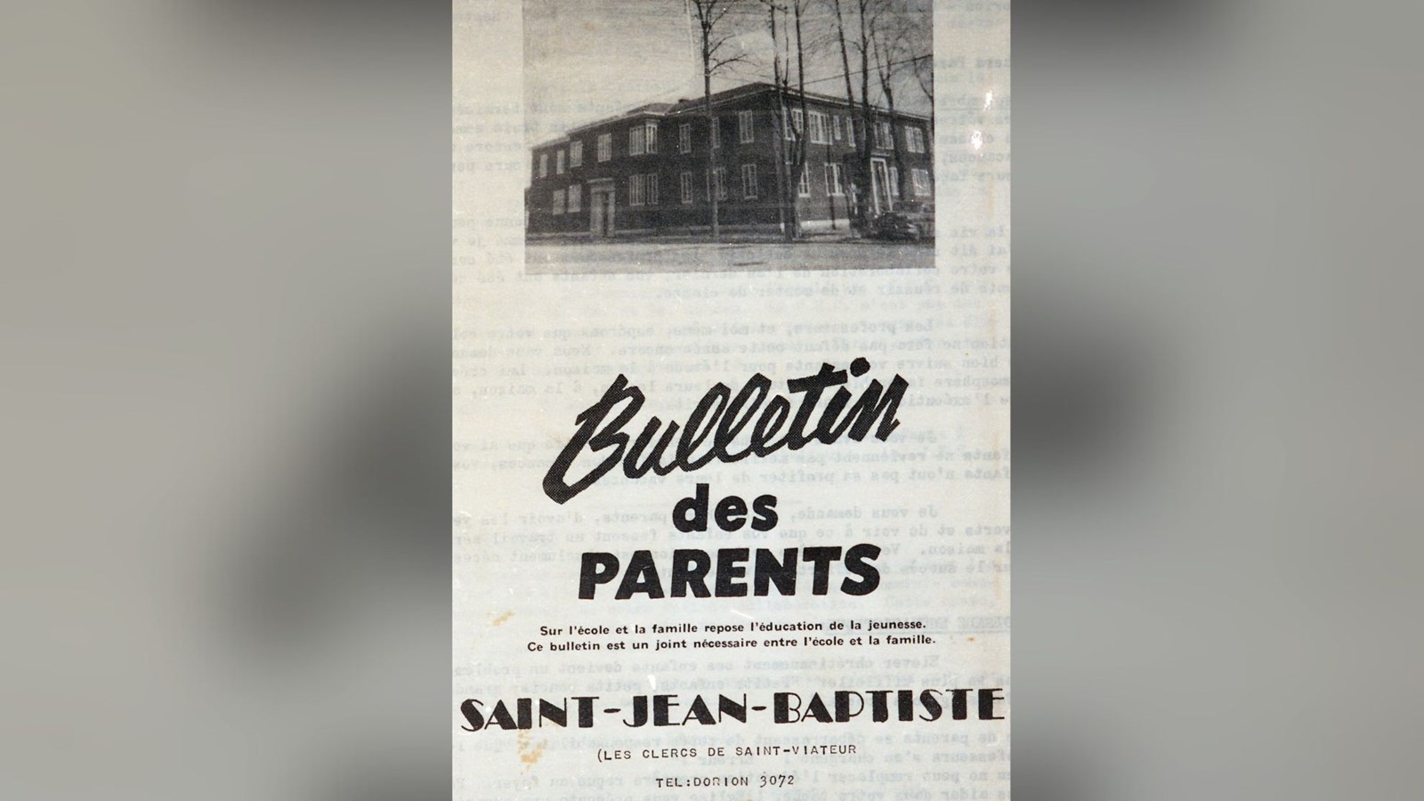 École Saint-Jean-Baptiste/École rouge avant l’incendie vers 1950