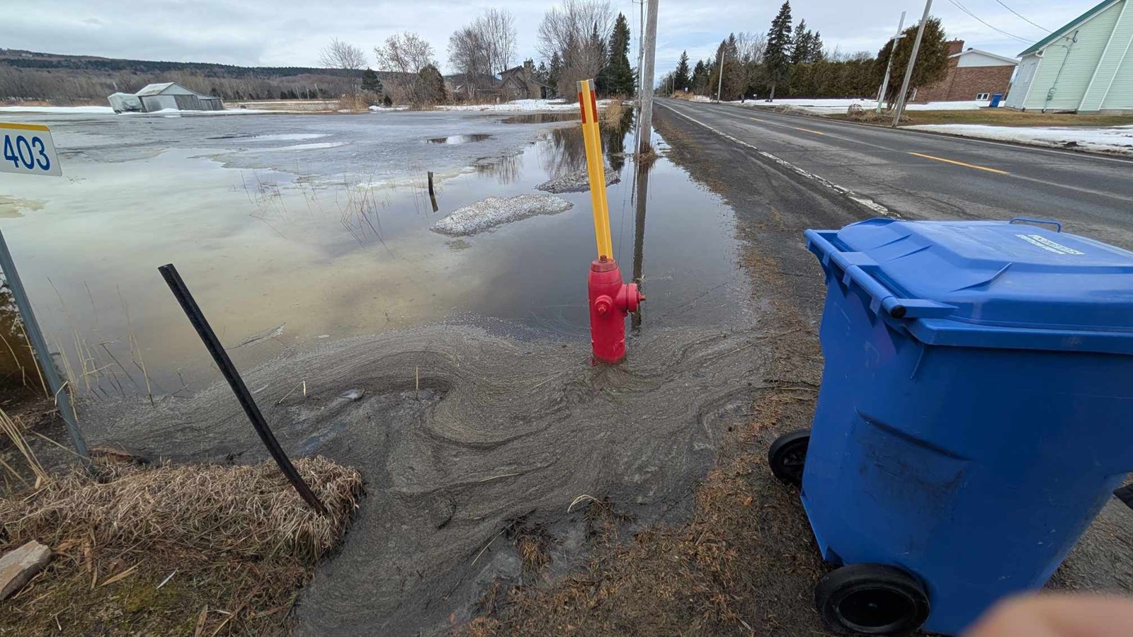 Photo du 17 mars du fossé de Claude Faubert