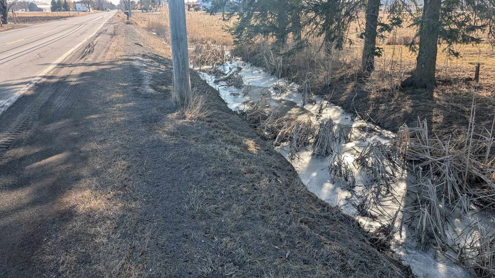 Photo du 22 mars du fossé de Claude Faubert